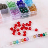 8mm Crystal Glass Beads 200pcs + Crackle Glass Beads 200pcs