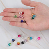 8mm Crystal Glass Beads 200pcs + Crackle Glass Beads 200pcs