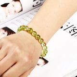 8mm Green Peridot Stone Bead Bracelets for Yoga