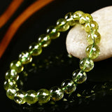 8mm Green Peridot Stone Bead Bracelets for Yoga