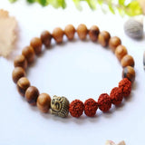 8mm Rudraksha Olive Beads Wood Yoga Buddha Bracelet Lucky National Style