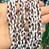 8mm Glass Beads Stripe Lampwork For Jewelry Making Bracelet DIY