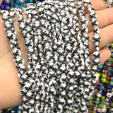8mm Glass Beads Stripe Lampwork For Jewelry Making Bracelet DIY