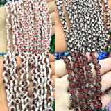8mm Glass Beads Stripe Lampwork For Jewelry Making Bracelet DIY