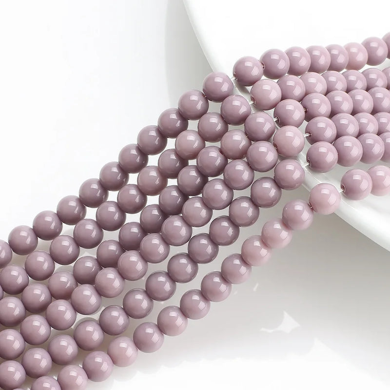 8mm Candy Crystal Glass Bead Smooth Round Spacer Beads 90pcs