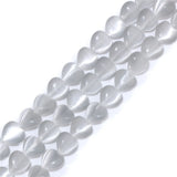 8mm Cat Eye Love Heart Natural Stone Beads Opal Spacer Charms