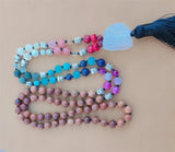 Chakra 108 Beads Tassel Knotted Necklace Pray Healing Buddhism Spirituality