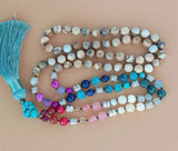 8mm Chakra 108 Beads Tassel Knotted Necklace Cuff Buddhism Lucky