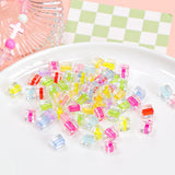 8mm Transparent Square Acrylic Beads for DIY Phone Chain