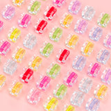 8mm Transparent Square Acrylic Beads for DIY Phone Chain