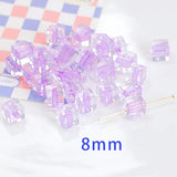 8mm Transparent Square Acrylic Beads for DIY Phone Chain