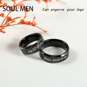 8mm Tungsten Carbide Ring Wedding Band for Couple