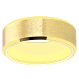8mm Tungsten Wedding Ring Matte Finish Engraved Anniversary Band