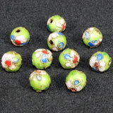 8mm Cloisonne Beads 100pcs/lot Filigree Spacer Loose Beads