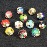 8mm Cloisonne Beads 100pcs/lot Filigree Spacer Loose Beads