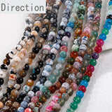 8mm Fire Agate Crystal Chalcedony Round Beads DIY Jewelry Making