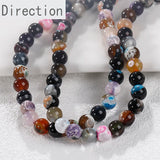 8mm Fire Agate Crystal Chalcedony Round Beads DIY Jewelry Making