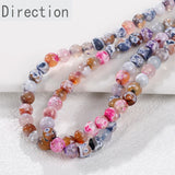 8mm Fire Agate Crystal Chalcedony Round Beads DIY Jewelry Making
