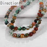 8mm Fire Agate Crystal Chalcedony Round Beads DIY Jewelry Making