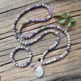 8mm Cordierite Amethyst Stone Beads,Labradorite Pendant,Prayer Bracelet