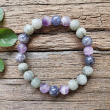8mm Cordierite Amethyst Stone Beads,Labradorite Pendant,Prayer Bracelet