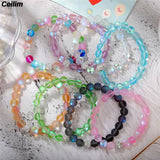 8mm Crystal Moonstone Beaded Bracelet Chakra Yoga Charm Wristband Jewelry