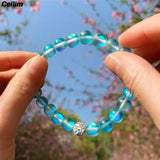 8mm Crystal Moonstone Beaded Bracelet Chakra Yoga Charm Wristband Jewelry