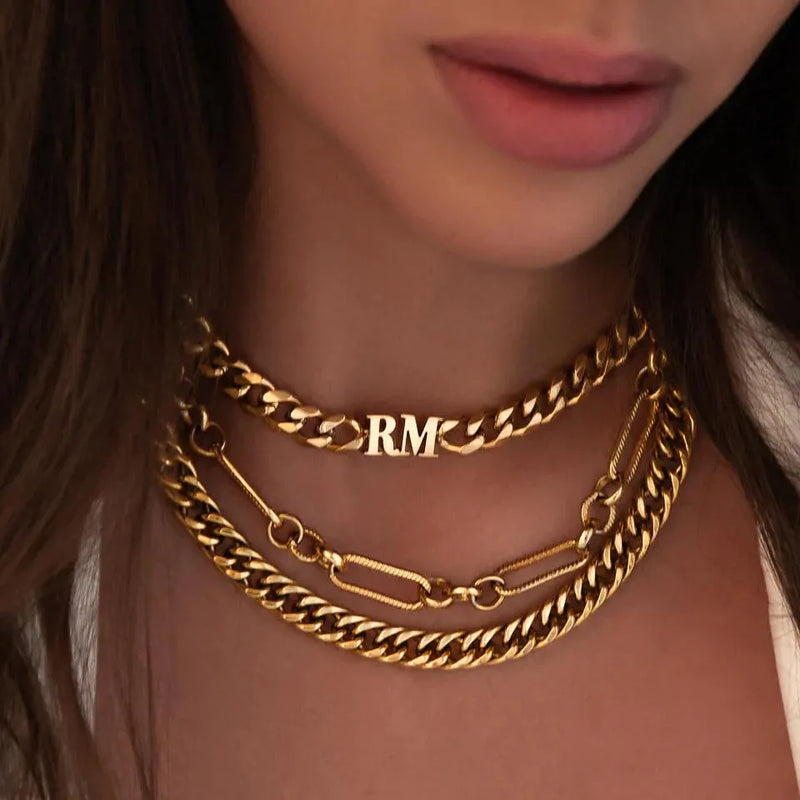 8mm Cuban Thick Name Necklace 314L Stainless steel Personalized Pendant