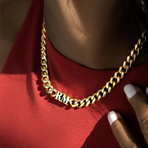 8mm Cuban Thick Name Necklace 314L Stainless steel Personalized Pendant