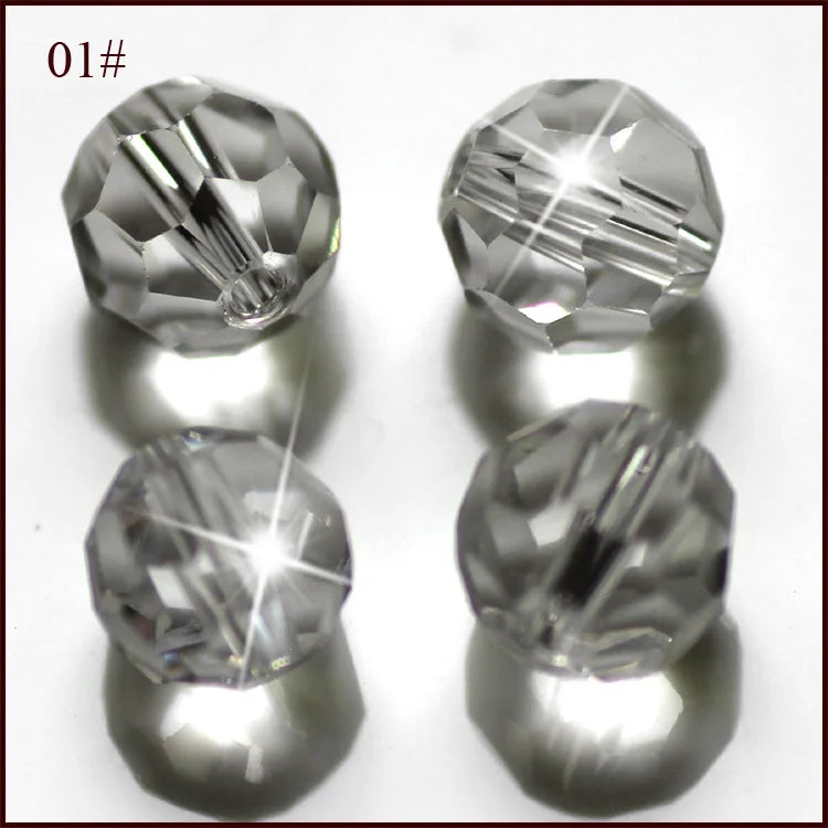 200pcs 8mm Czech Glass Beads Crystal For Jewelry Making
