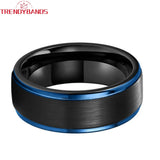 8mm Two Tone Tungsten Carbide Wedding Band