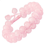 Double Layer Beaded Bracelet Natural Crystal Stone Adjustable Jewelry