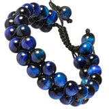 Double Layer Beaded Bracelet Natural Crystal Stone Adjustable Jewelry