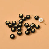 8mm Heart Shell Beads Double-sided Plated Flat Round Straight Hole