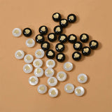 8mm Heart Shell Beads Double-sided Plated Flat Round Straight Hole