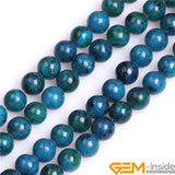 8mm Green Chrysocolla Beads 15 Inch Strand