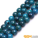 8mm Green Chrysocolla Beads 15 Inch Strand