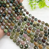 8mm Faceted Natural Agate Beads Barrel Shape DIY Bracelet Making