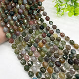 8mm Faceted Natural Agate Beads Barrel Shape DIY Bracelet Making
