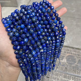 8mm Faceted Lapis Lazuli Gem Beads Loose Stone Beads for Jewelry Making