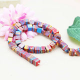 8mm Rainbow Turkey Square Loose Beads for Jewelry Making