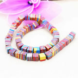 8mm Rainbow Turkey Square Loose Beads for Jewelry Making
