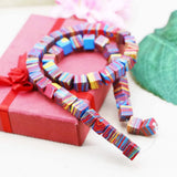 8mm Rainbow Turkey Square Loose Beads for Jewelry Making