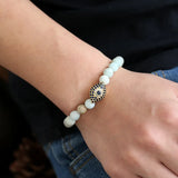 8mm Amazonite Beads Bracelet with Zircon Inset