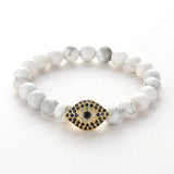 8mm Amazonite Beads Bracelet with Zircon Inset