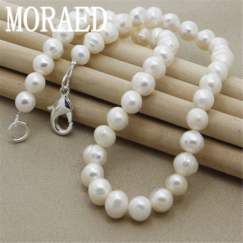 8mm Freshwater Pearl Necklace 925 Silver Four Pearl Necklaces For Women