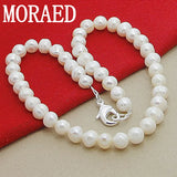 8mm Freshwater Pearl Necklace 925 Silver Four Pearl Necklaces For Women