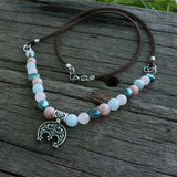 8mm Freshwater Pearls With Stones Beads Necklace