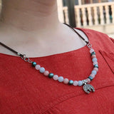 8mm Freshwater Pearls With Stones Beads Necklace