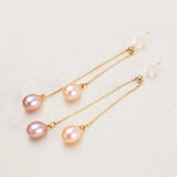 8mm Freshwater Pearls Drop Earrings for Women